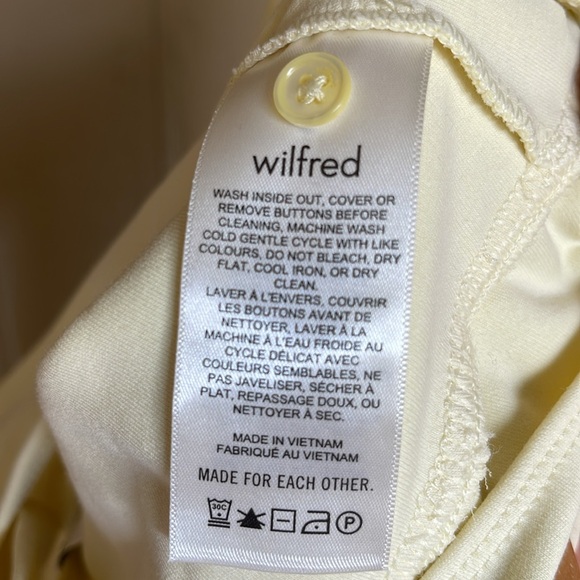 Aritzia Wilfred Talmont bodysuit blouse in butter yellow Jaime beurre - Picture 7 of 7